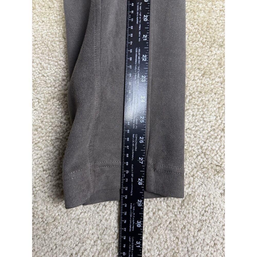 Andrew Marc Faux Suede Pants Medium Taupe Stretch Pull-On Minimalist Chic A521 - Picture 9 of 10